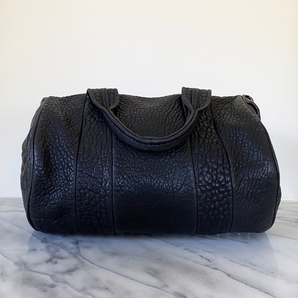 ALEXANDER WANG Black Rocco w Antique Brass Studs